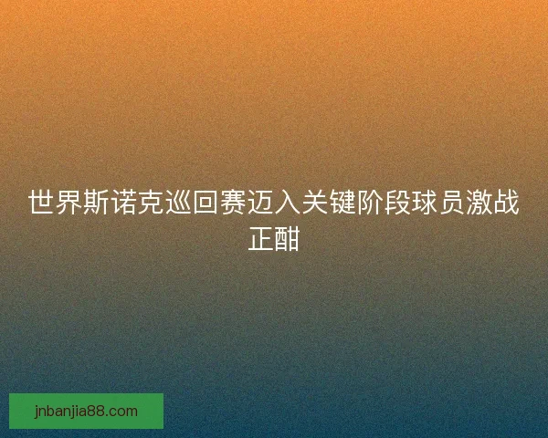 世界斯诺克巡回赛迈入关键阶段球员激战正酣